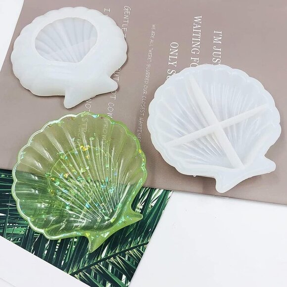 2 PCS Shell Resin Mould, Silicone Mould for Resin Casting Dish, Epoxy Resin Jewe - Picture 5 of 10